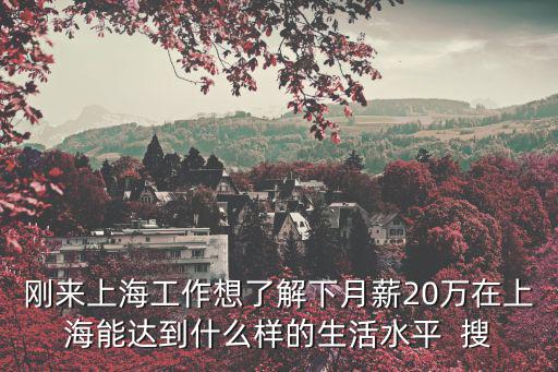 上海居委書記年薪百萬，年薪100萬人民幣在上海屬于什么水平