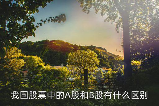 我國(guó)股票中的A股和B股有什么區(qū)別