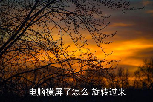  電腦橫屏了怎么 旋轉(zhuǎn)過(guò)來(lái)