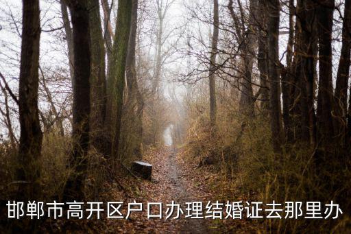 邯鄲市高開區戶口辦理結婚證去那里辦