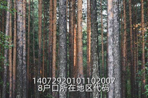 140729201011020078戶口所在地區(qū)代碼
