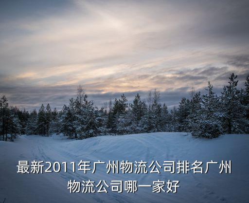最新2011年廣州物流公司排名廣州物流公司哪一家好