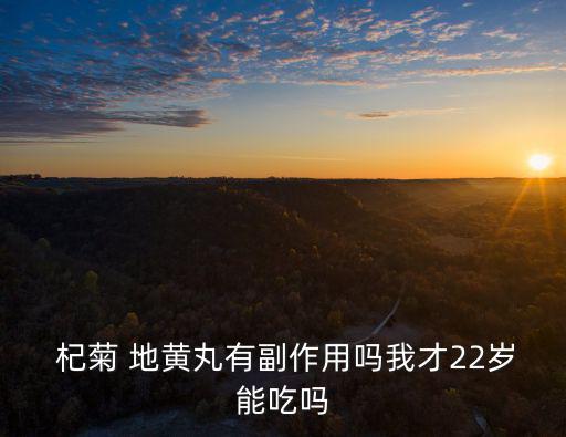  杞菊 地黃丸有副作用嗎我才22歲能吃嗎