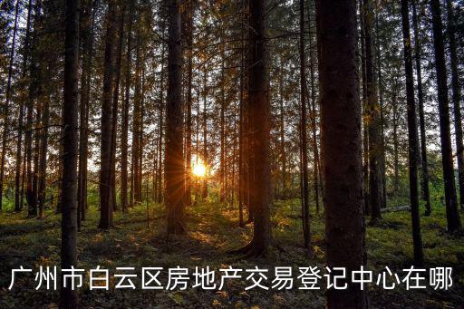 廣州市白云區房地產交易登記中心在哪