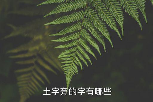  土字旁的字有哪些