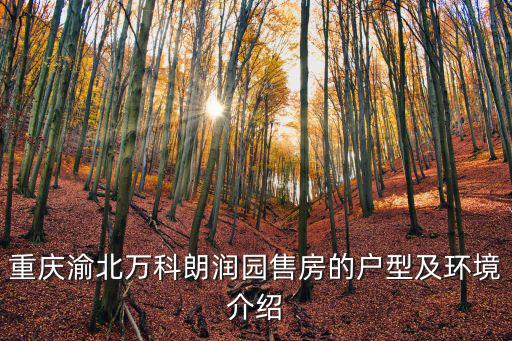 重慶渝北萬科朗潤園售房的戶型及環(huán)境介紹