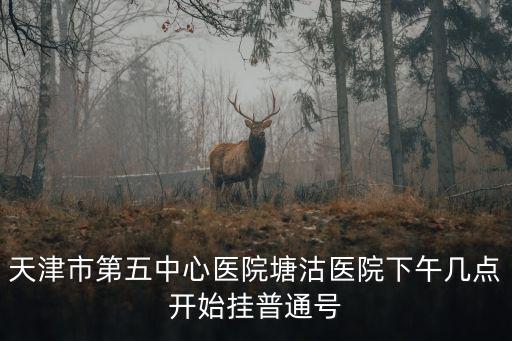 天津市第五中心醫院塘沽醫院下午幾點開始掛普通號