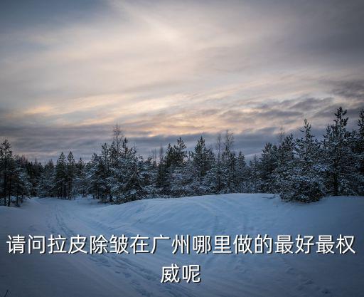廣州哪里能做拉皮手術(shù)，想拉皮請(qǐng)問一下這個(gè)廣州哪個(gè)整容醫(yī)院好 謝謝各位