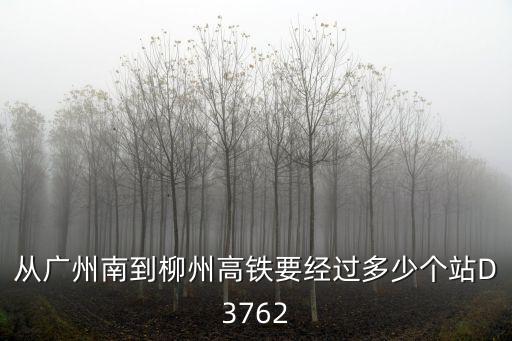 廣州南到廣西有多少個高鐵站，廣州南站到容桂高鐵有幾個站到容桂