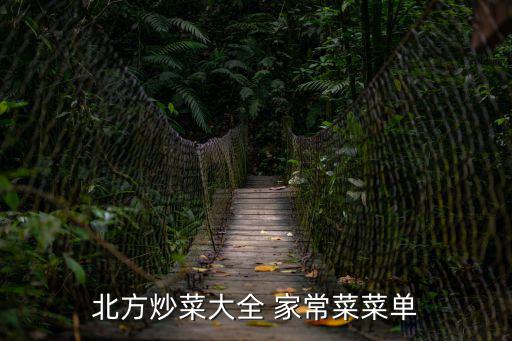 北方炒菜大全 家常菜菜單