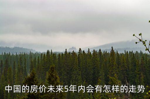 中國的房價未來5年內會有怎樣的走勢