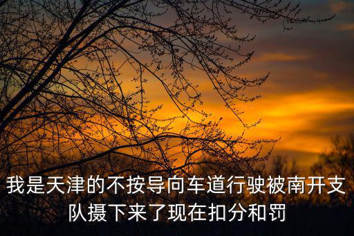 我是天津的不按導向車道行駛被南開支隊攝下來了現(xiàn)在扣分和罰