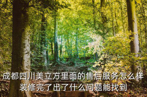 成都四川美立方里面的售后服務怎么樣裝修完了出了什么問題能找到