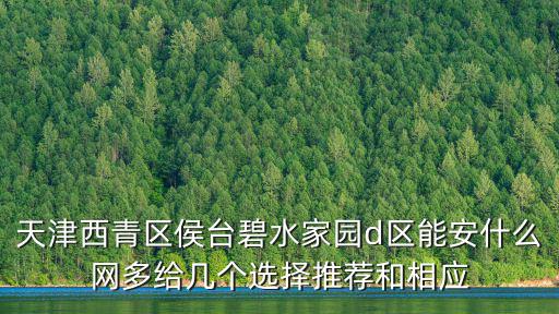 天津西青區(qū)侯臺碧水家園d區(qū)能安什么網(wǎng)多給幾個選擇推薦和相應(yīng)