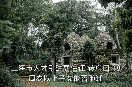 上海市人才引進居住證 轉戶口 18周歲以上子女能否隨遷