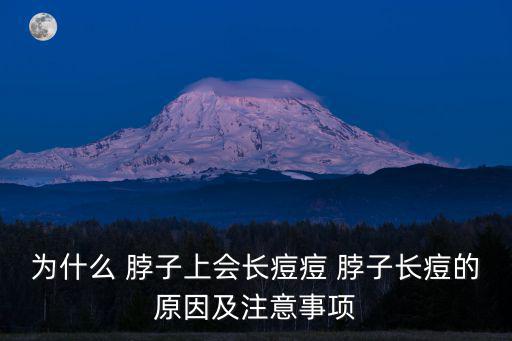 為什么 脖子上會長痘痘 脖子長痘的原因及注意事項