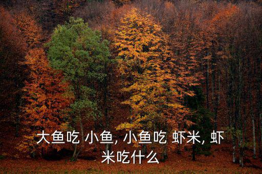 小魚吃蝦米,大魚吃小魚比喻強者壓迫弱者吞并弱者