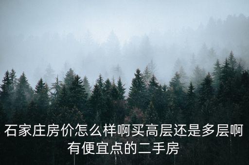 石家莊房價怎么樣啊買高層還是多層啊有便宜點的二手房