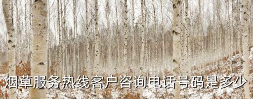 煙草服務(wù)熱線客戶咨詢電話號(hào)碼是多少