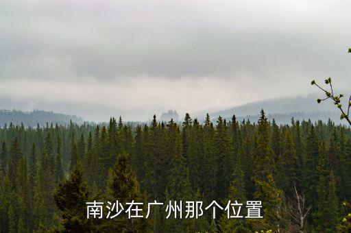 廣州南沙南沙 珠江灣，南沙在廣州那個位置