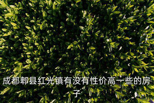 成都郫縣紅光鎮有沒有性價高一些的房子