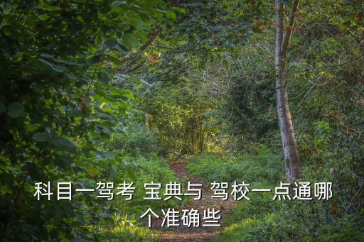  科目一駕考 寶典與 駕校一點通哪個準確些