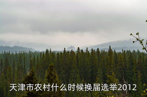 天津市換屆時間表，天津市農村什么時候換屆選舉2012