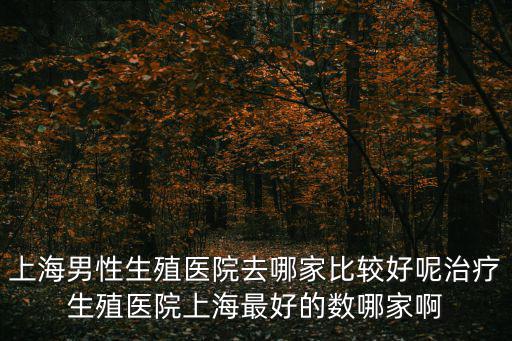 上海男性生殖醫(yī)院去哪家比較好呢治療生殖醫(yī)院上海最好的數(shù)哪家啊