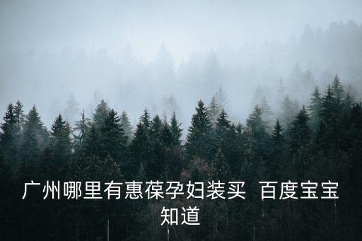 廣州哪里有惠葆孕婦裝買  百度寶寶知道