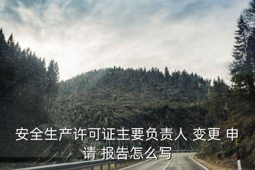 安全生產許可證主要負責人 變更 申請 報告怎么寫