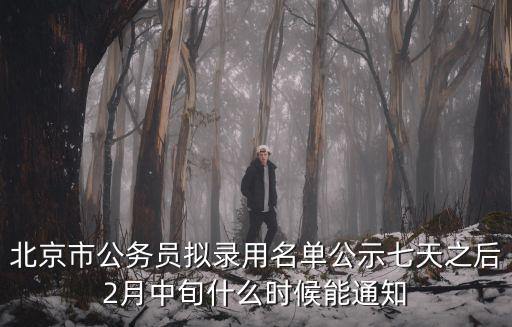 北京 干部 公示，北京市公務(wù)員擬錄用名單公示七天之后2月中旬什么時(shí)候能通知