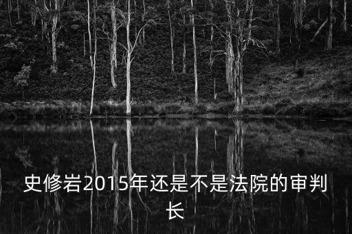 史修巖2015年還是不是法院的審判長