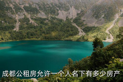 成都公租房允許一個人名下有多少房產