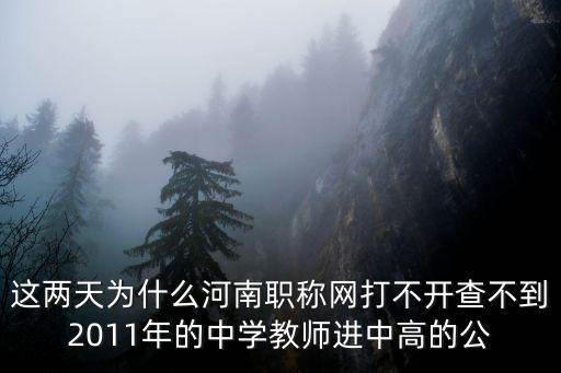 這兩天為什么河南職稱網(wǎng)打不開查不到2011年的中學(xué)教師進(jìn)中高的公