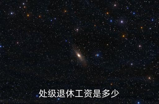 處級退休工資是多少