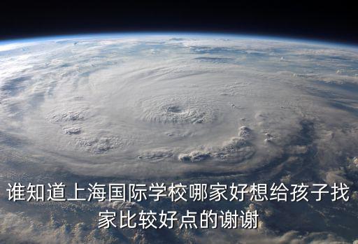 上海知名國際學校排行榜，誰知道上海國際學校哪家好想給孩子找家比較好點的謝謝