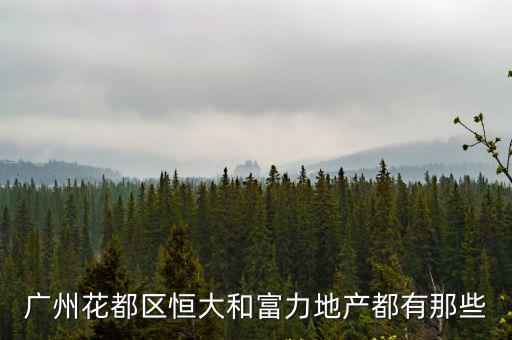廣州花都區恒大和富力地產都有那些