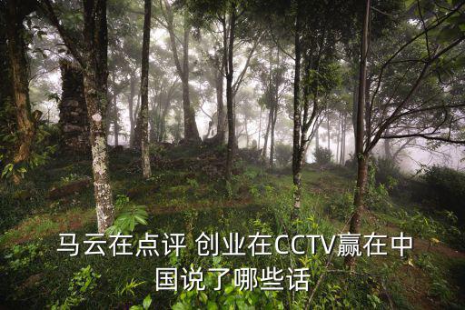 馬云談創(chuàng)業(yè),第一季總決賽:馬云奪得四金一銀