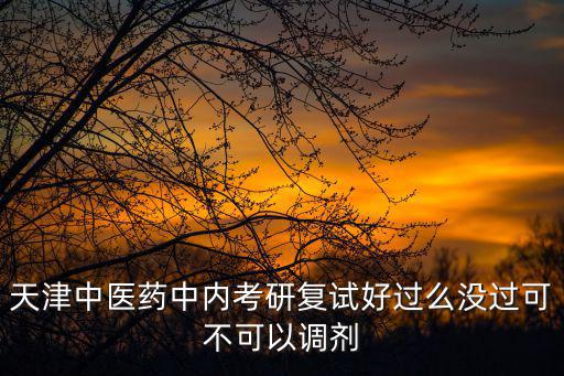天津中醫藥中內考研復試好過么沒過可不可以調劑
