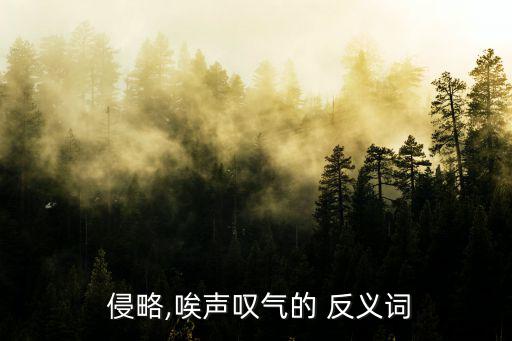  侵略,唉聲嘆氣的 反義詞