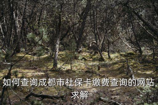 如何查詢成都市社?？ɡU費查詢的網站 求解