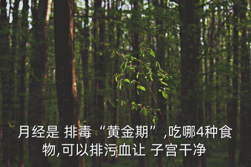 月經是 排毒“黃金期”,吃哪4種食物,可以排污血讓 子宮干凈