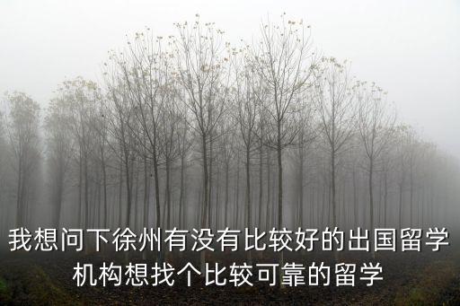 我想問(wèn)下徐州有沒(méi)有比較好的出國(guó)留學(xué)機(jī)構(gòu)想找個(gè)比較可靠的留學(xué)
