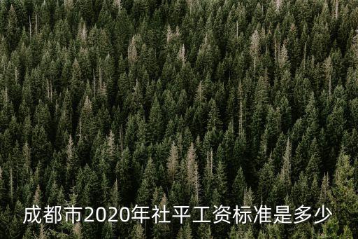 成都市2020年社平工資標(biāo)準(zhǔn)是多少