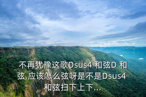 不再猶豫這歌Dsus4 和弦D 和弦,應(yīng)該怎么弦呀是不是Dsus4 和弦掃下上下...