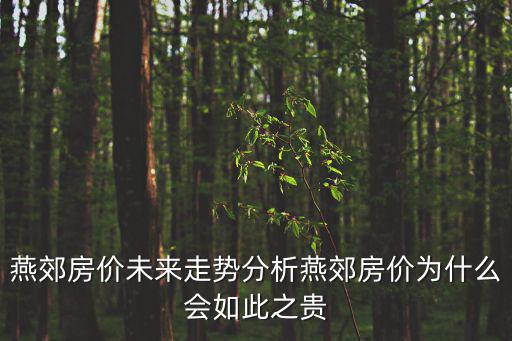 燕郊房價未來走勢分析燕郊房價為什么會如此之貴