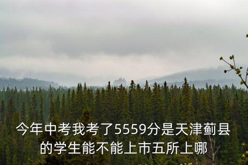 今年中考我考了5559分是天津薊縣的學生能不能上市五所上哪