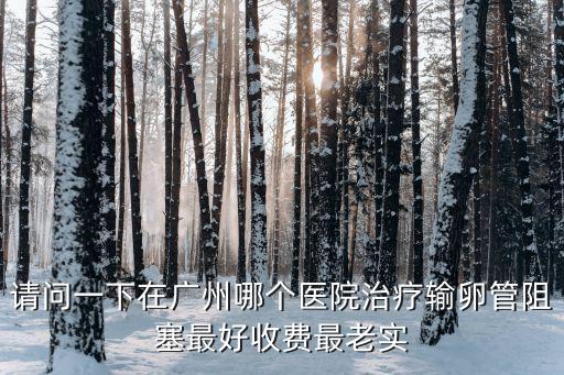 請問一下在廣州哪個醫院治療輸卵管阻塞最好收費最老實