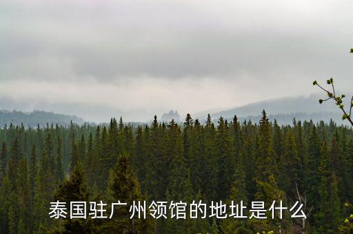  泰國駐廣州領館的地址是什么