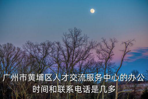 廣州市黃埔區(qū)人才交流服務(wù)中心的辦公時(shí)間和聯(lián)系電話是幾多